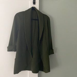 French Mauve Olive Green Blazer